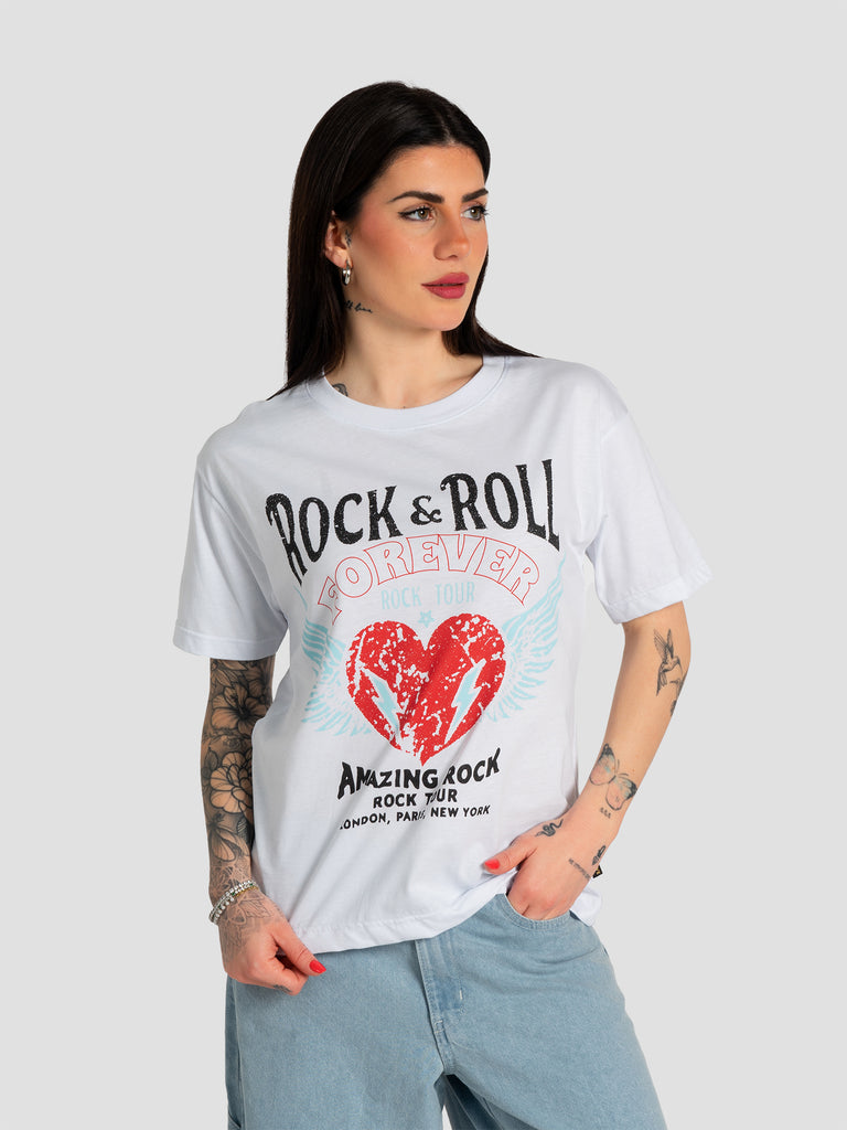 GROOVE SHIRT63HEART ROCK BIANCO