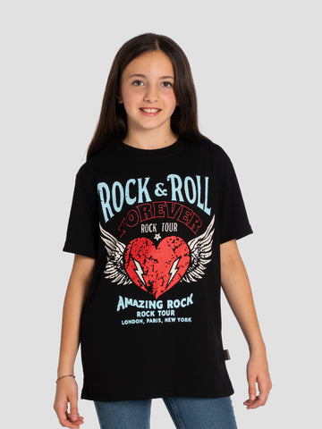GROOVE SHIRT18HEART ROCK NERO