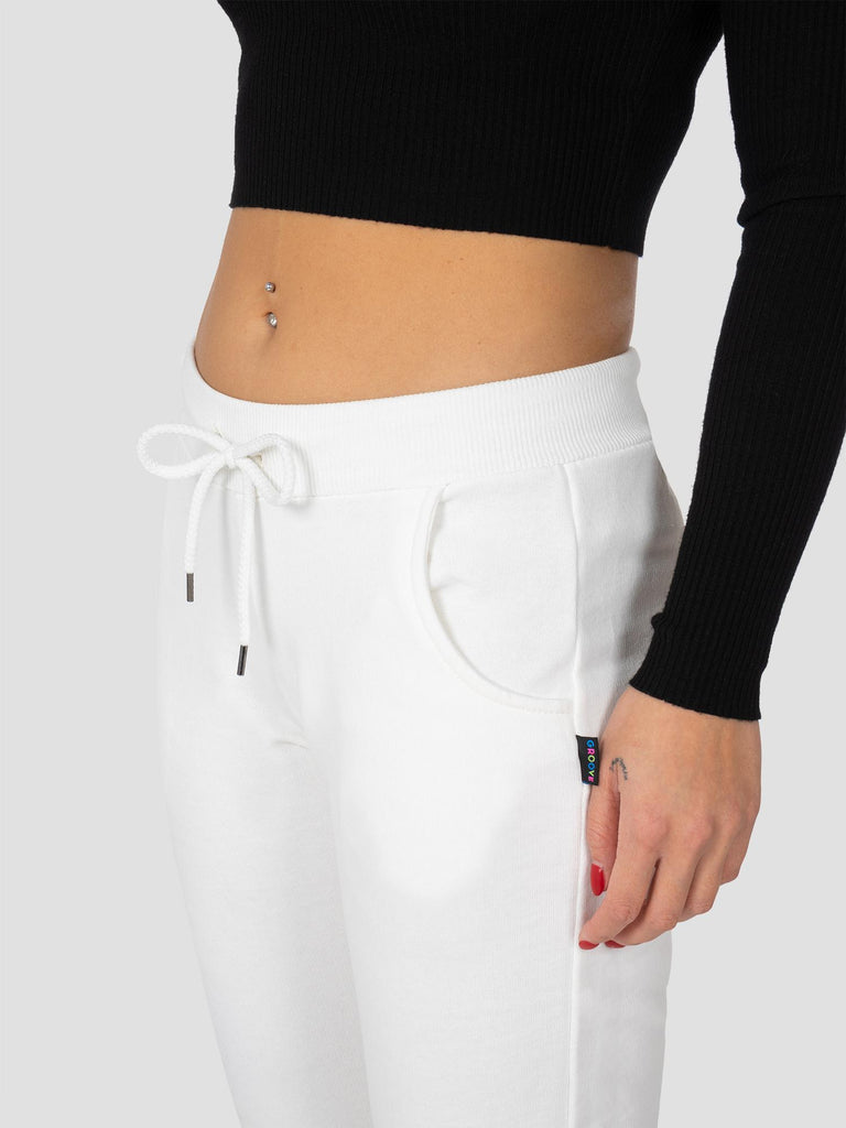 GROOVE PANTALONE TUTA JOGGER PESO MEDIO BARL403W PANNA GROOVE 