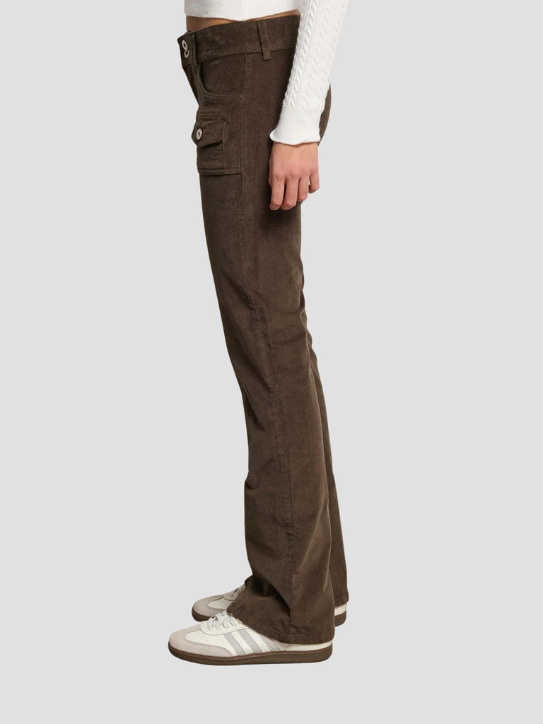 PANTALONE FLARE IN VELLUTO MEDLEY BROWN SUITE BENEDICT 