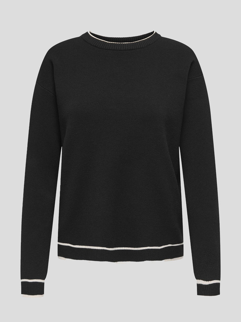 JDYPRIME LIFE L/S ON DROPSHOULD PULL KNT 15359399 BLACK JACQUELINE DE YONG 