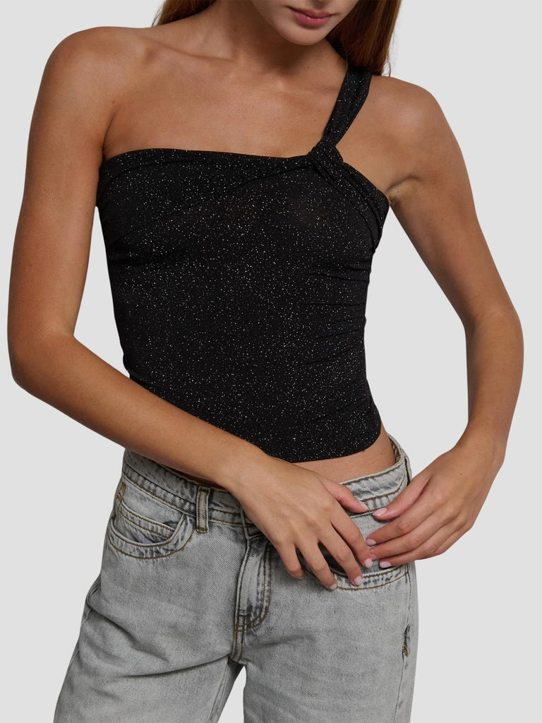 TOP LUREX CON NODO AMOUNT NERO SUITE BENEDICT 