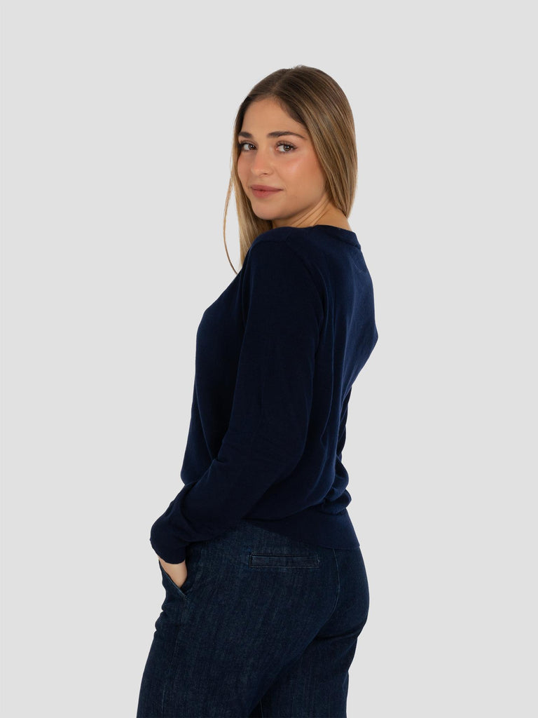 GIROCOLLO MISTO LANA E212 BLU GROOVE 