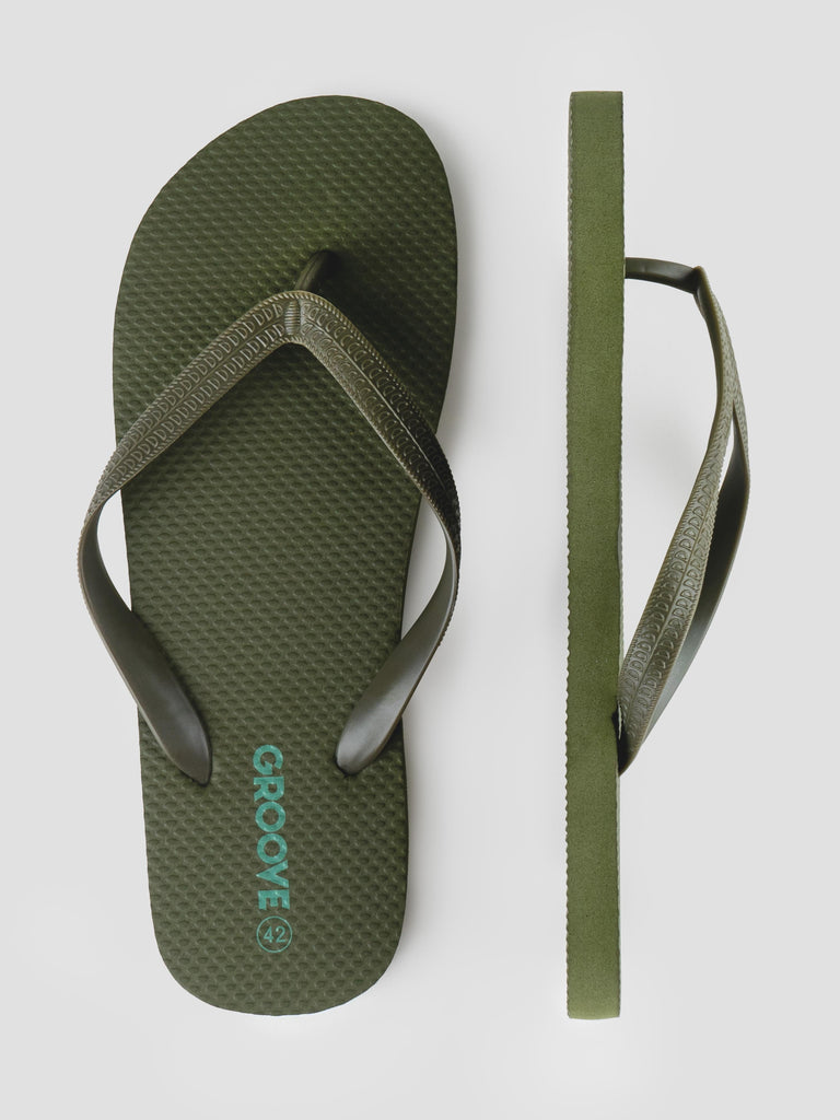 FLIP FLOP CLASSIC FLIPSL002 VERDE MILITARE GROOVE 