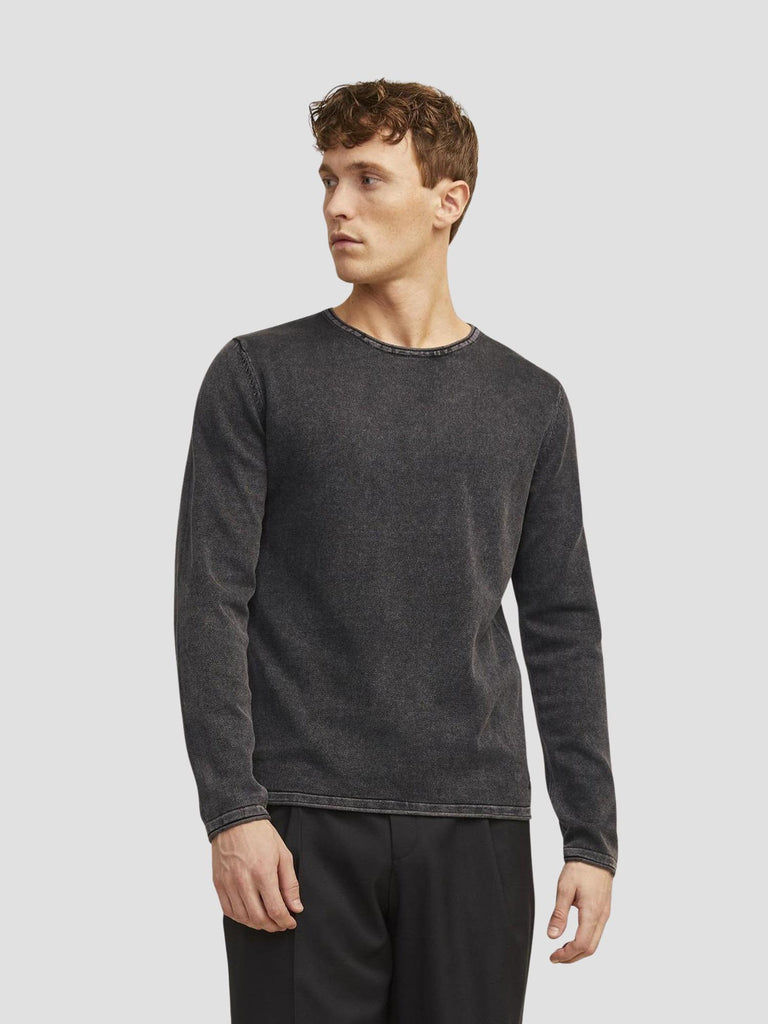 JJELEO KNIT CREW NECK NOOS 12174001 CAVIAR JACK&JONES 