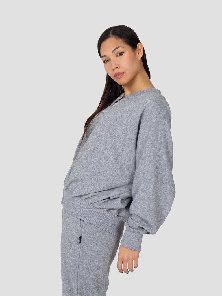 GROOVE FELPA ZIP CROP BARL339W GRIGIO GROOVE 