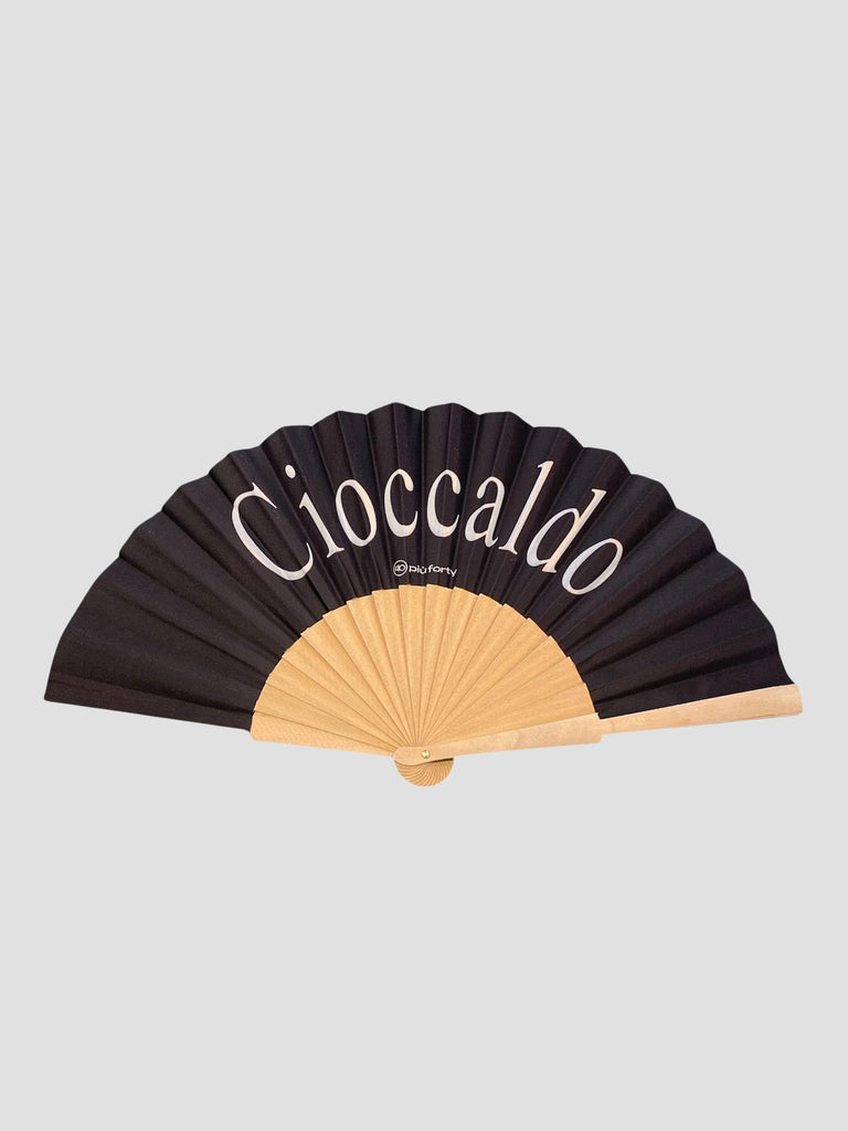 FOLDING FAN BAMBOO RIBS P0409 CA CIOCCALDO PIU' FORTY 