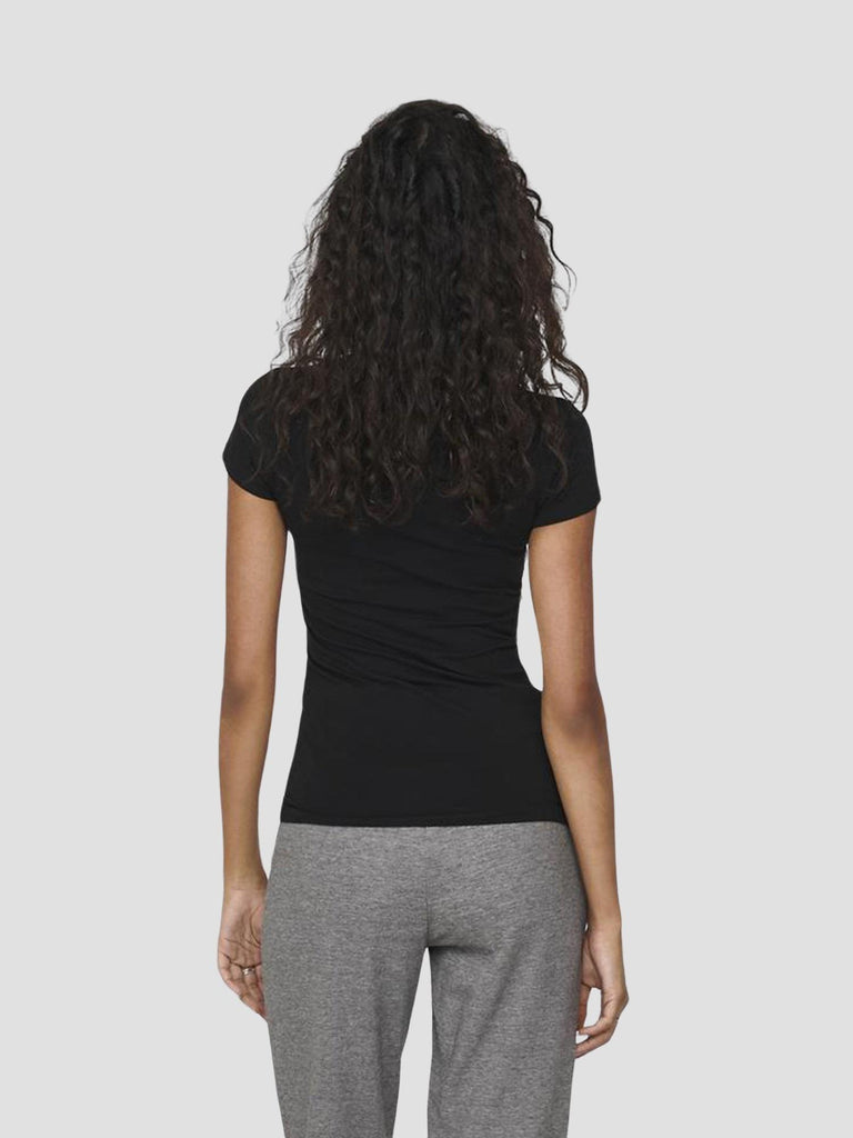 LIVE LOVE LIFE S/S ONECK TOP NOOS JRS 15205059 BLACK ONLY 