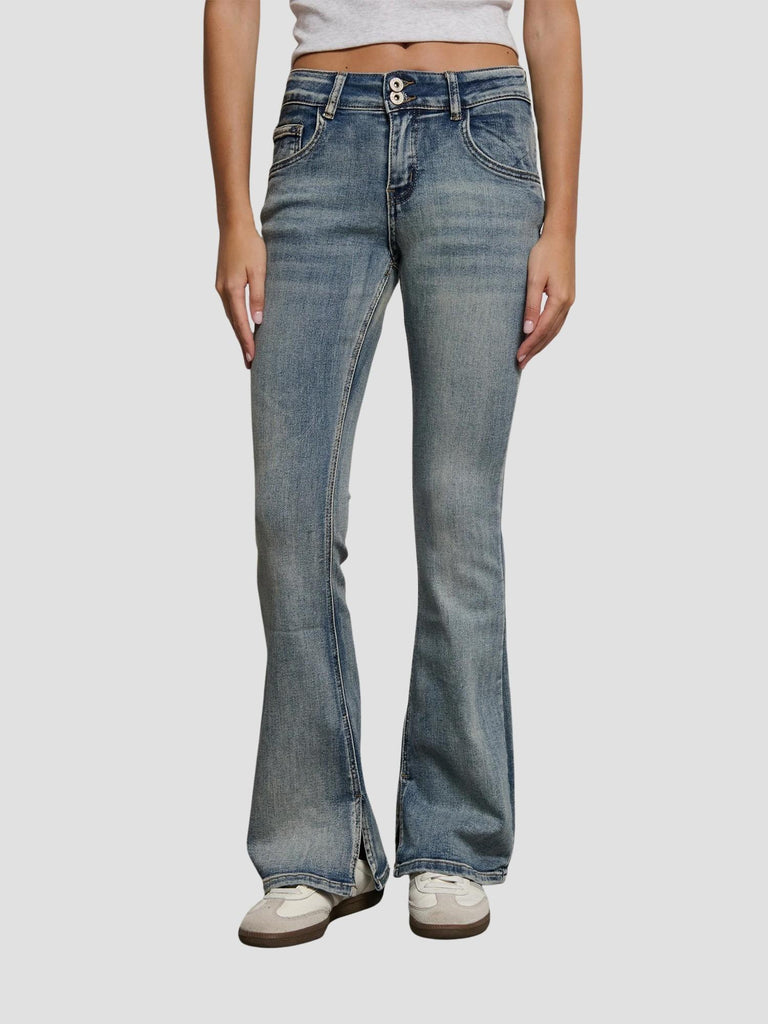 JEANS A ZAMPA CON DOPPIO BOTTONE JICKEN MEDIUM LIGHT SUITE BENEDICT 
