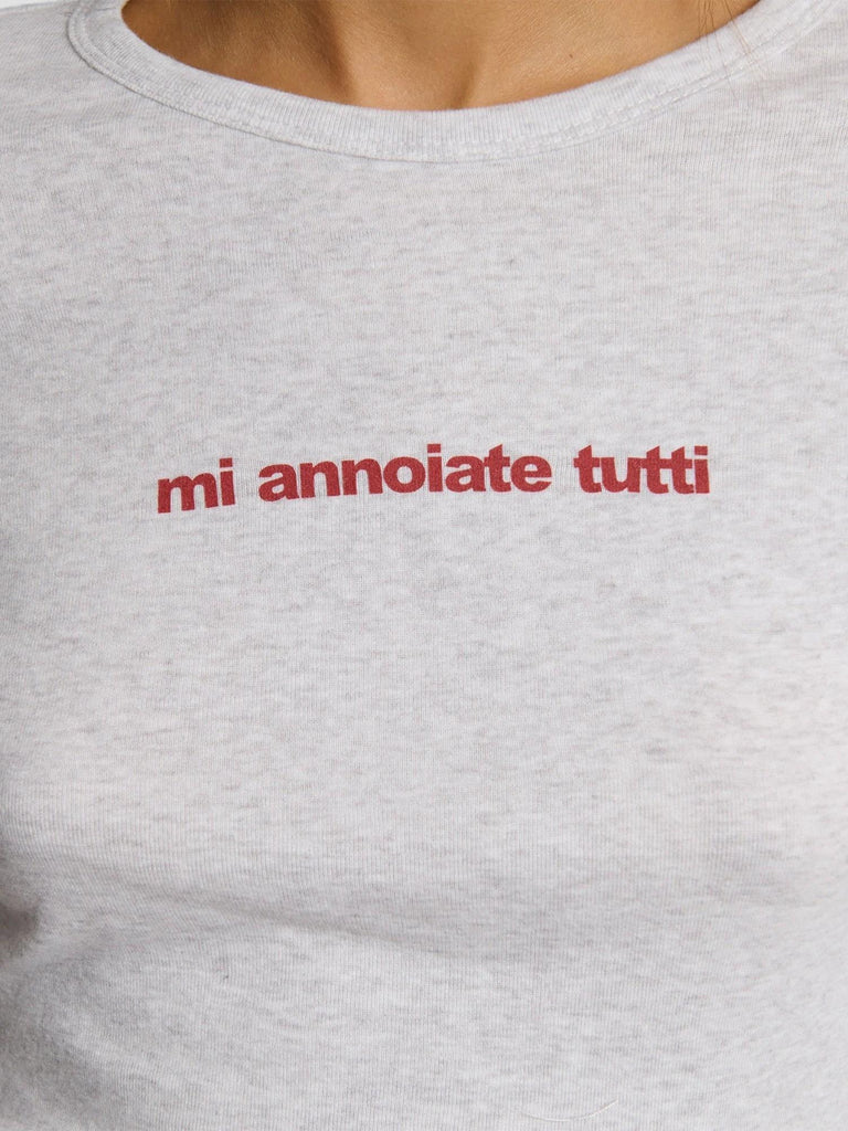 T-SHIRT MANICA LUNGA STAMPATA GRILLINO-NOIA PEARL MEL SUITE BENEDICT 