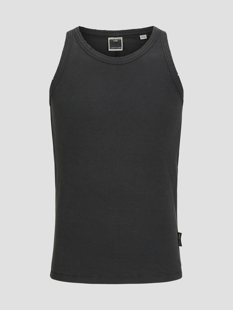 JCOSTRATUS BREAK RIB TANK TOP 12276986 BLACK JACK&JONES 