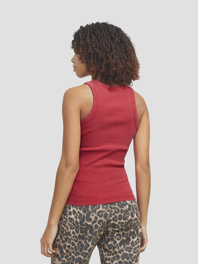 JXFOREST STR SL WASH RIB TOP JRS SN 12252291 RACING RED JJXX 