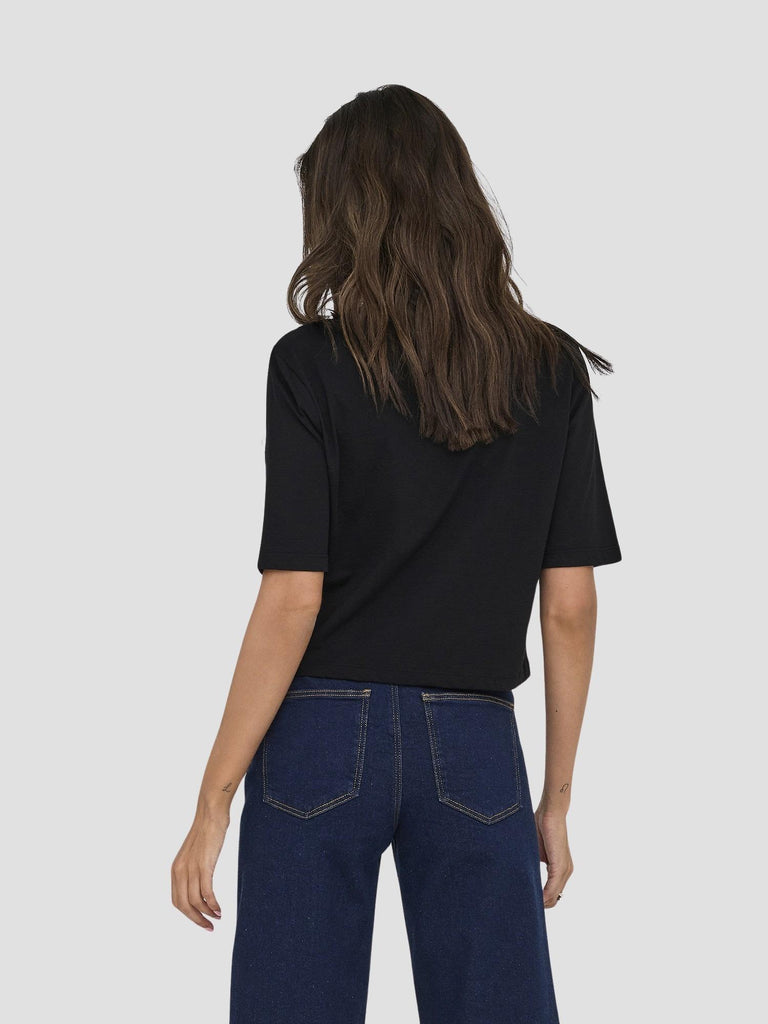 ONLJONI LIFE S/S O-NECK TOP BOX JRS 15352447 BLACK ONLY 
