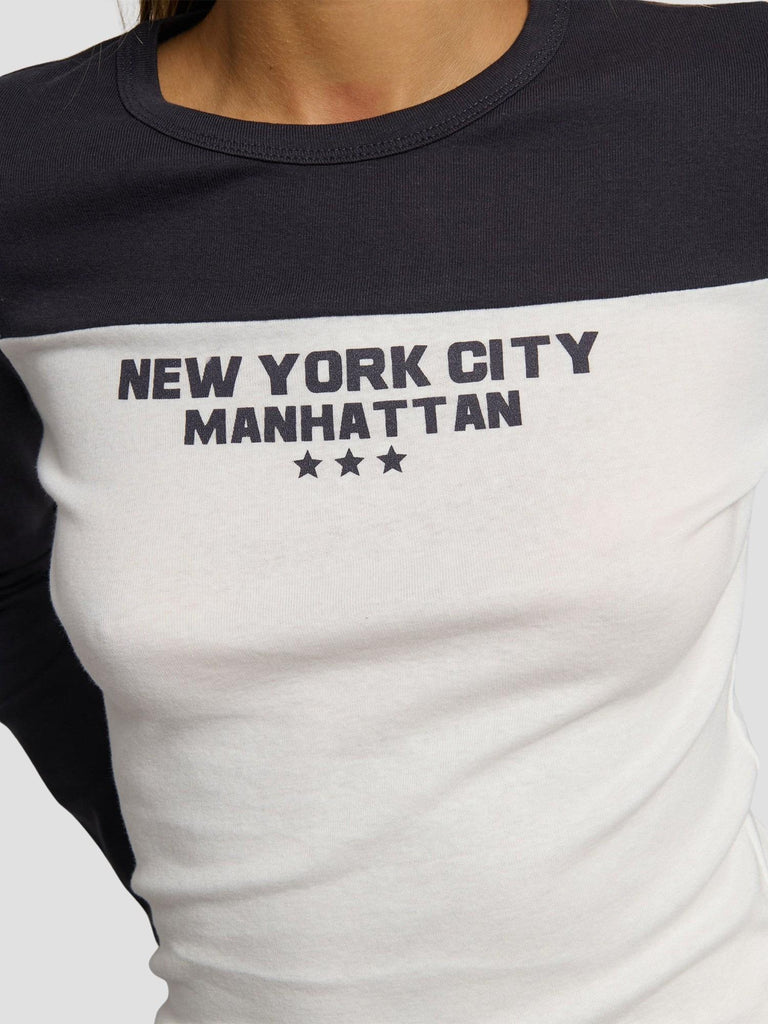 T-SHIRT BICOLORE STAMPATA GREASE-NEMA OFFWH-MIDN SUITE BENEDICT 