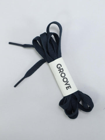 LACCI PIATTI COLORATI LUNGHEZZA 100CM GRO6000 NAVY GROOVE 