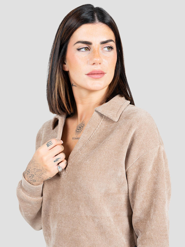 CROP WAFFLE COLLO A V ARCO05 BEIGE GROOVE 