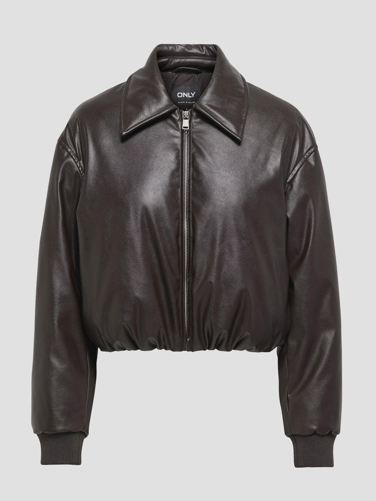 ONLMARIE FAUX LEATHER PUFFER CC OTW 15349548 CHOCOLATE TORTE ONLY 