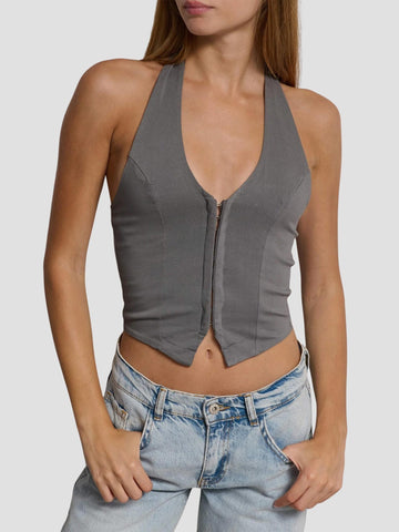 GILET BUSTINO CON GANCETTI GARDEN GREY SUITE BENEDICT 