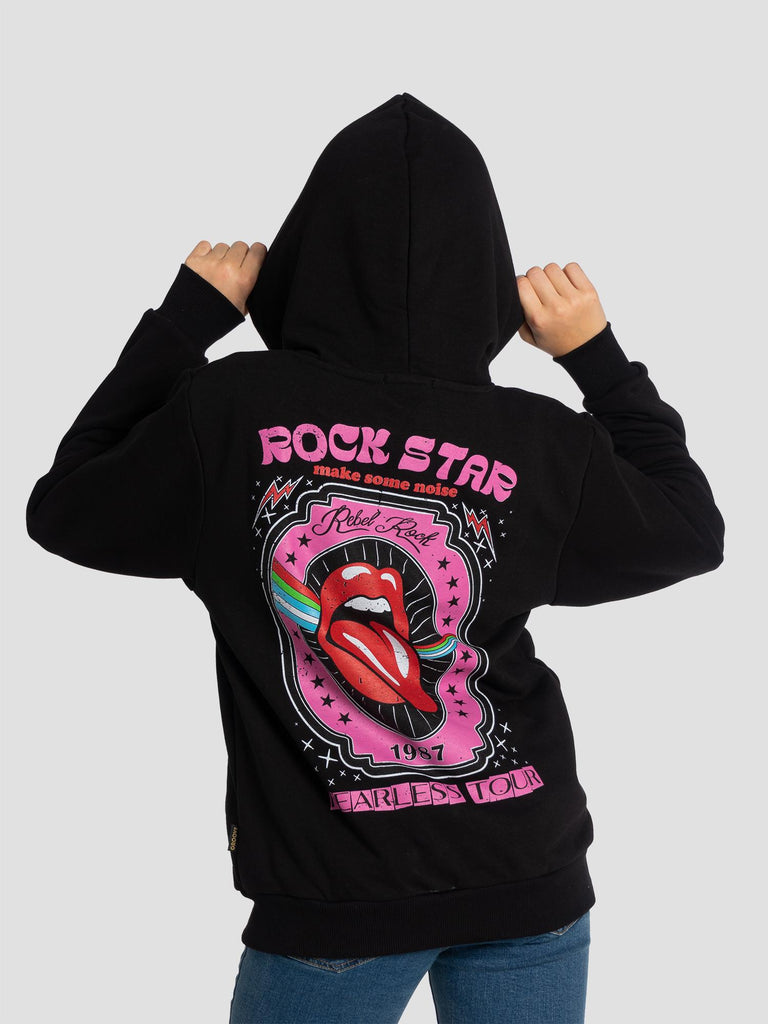 HOODIE PRINTED SWEAT26 ROCKSTAR NERO GROOVE 