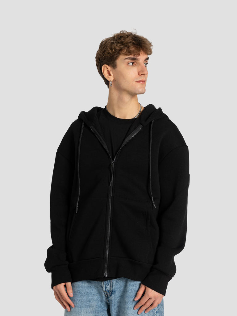 ZIP PATCH POLY HOODIE BARL351 NERO GROOVE 