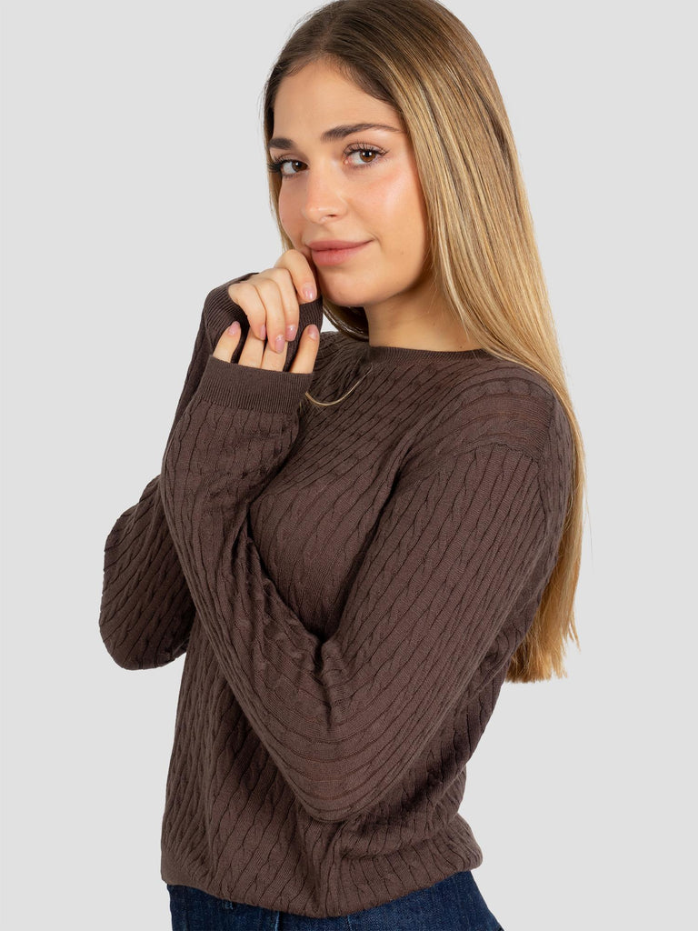 TRECCIA MISTO CASHMERE E210 MORO GROOVE 