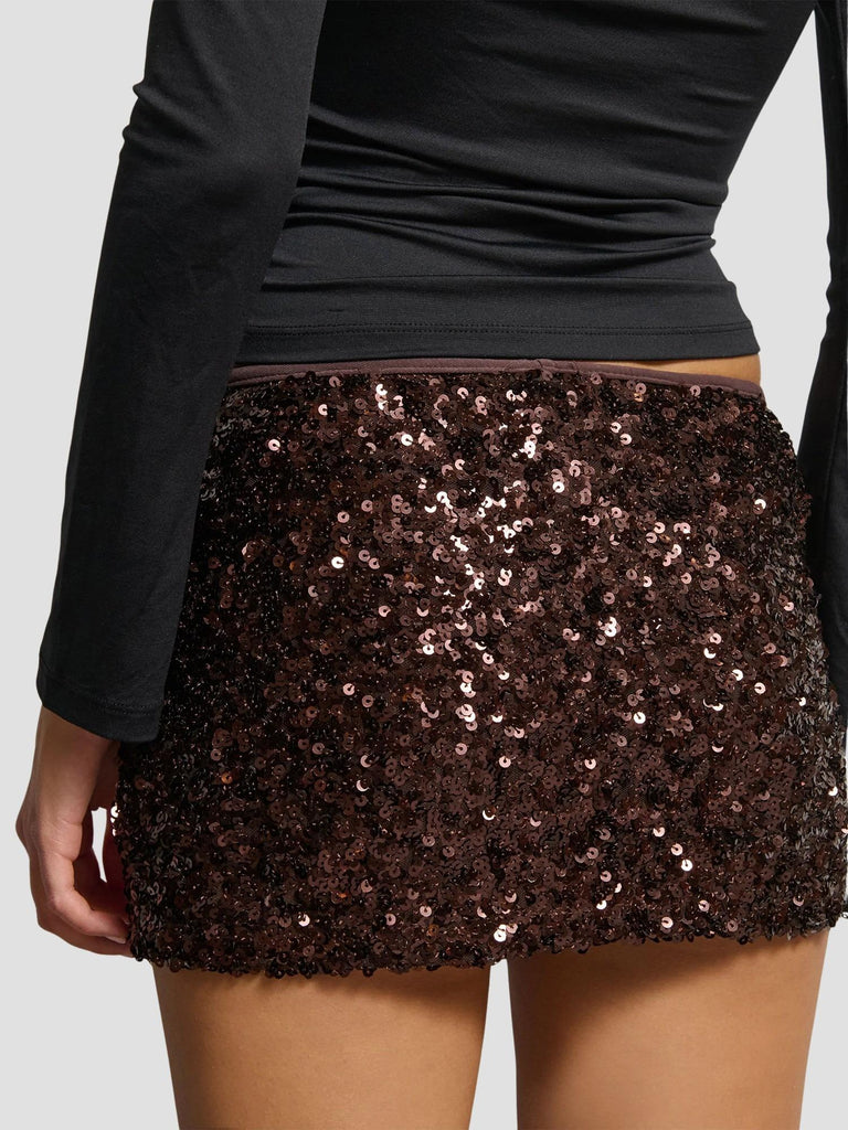 SKORT IN PAILLETTES FUGAL CHAMPAGNE SUITE BENEDICT 