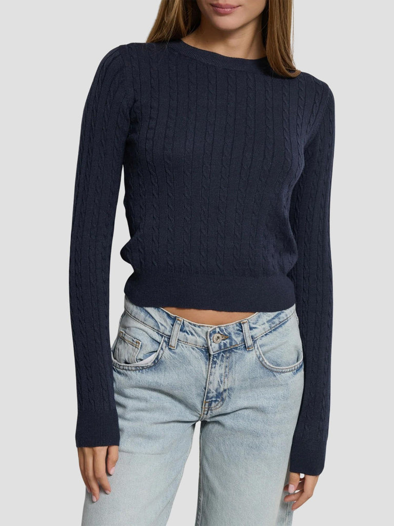MAGLIA A TRECCE PALACE252 DK NAVY SUITE BENEDICT 