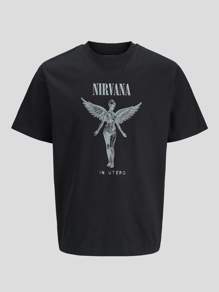 JPRBLUNIRVANA SS TEE 12287521 BLACK JACK&JONES 