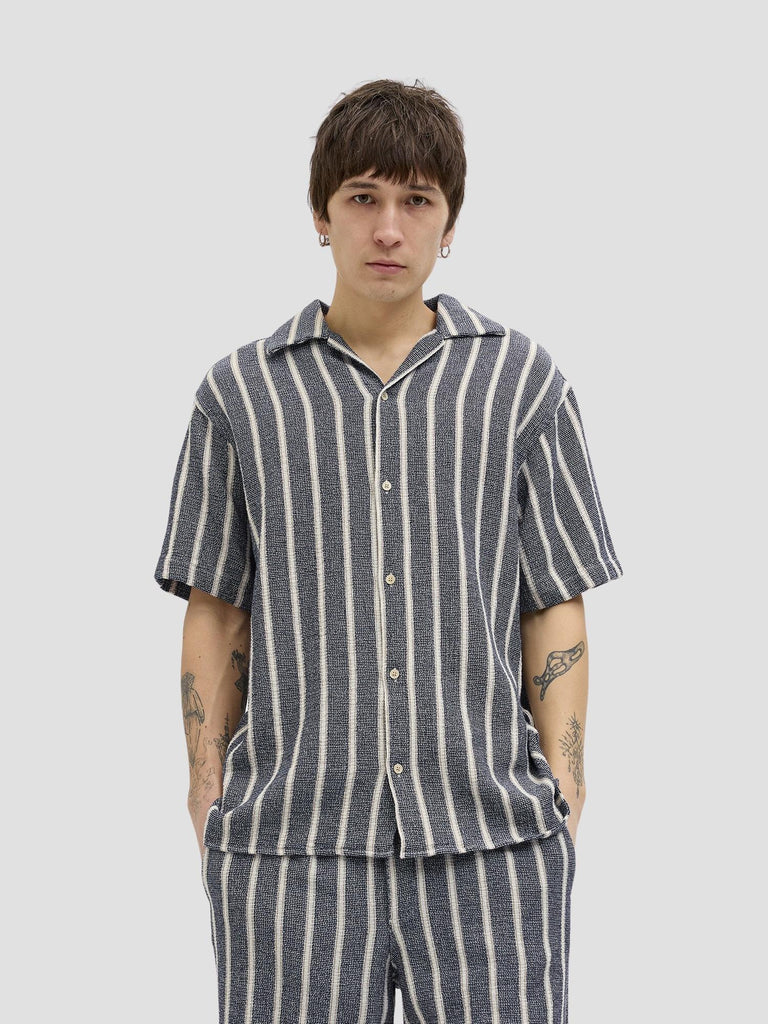 JORCOBA STRIPE RESORT SHIRT SS SN 12271060 OCEAN CAVERN JACK&JONES 