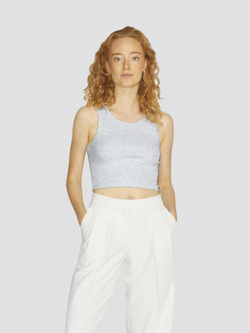 JXFALLON STR SL RIB TOP JRS NOOS 12200401 LIGHT GREY MELANGE JJXX 