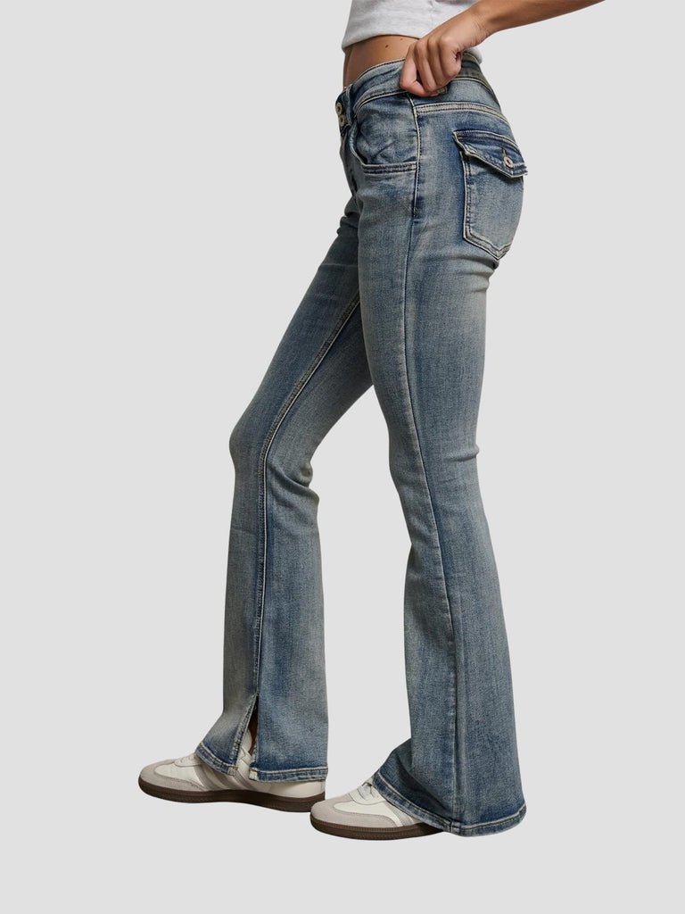 JEANS A ZAMPA CON DOPPIO BOTTONE JICKEN MEDIUM LIGHT SUITE BENEDICT 