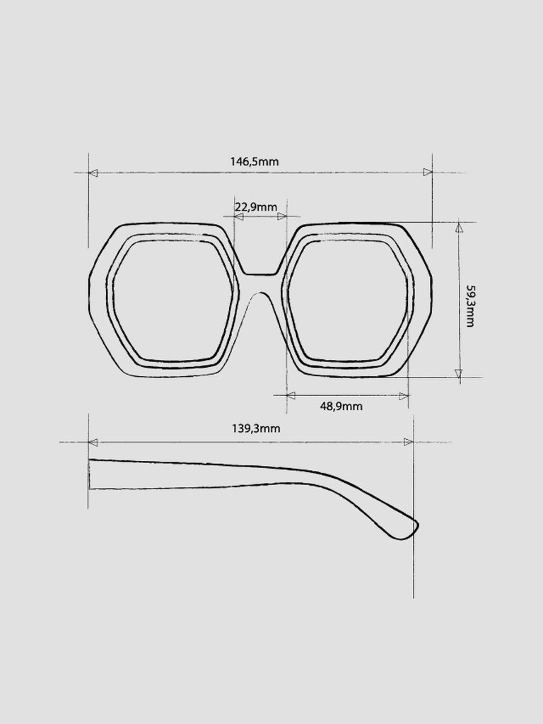 MONTATURA ESAGONALE GRANDE SOFT TOUCH OK015 BP PIU' FORTY 