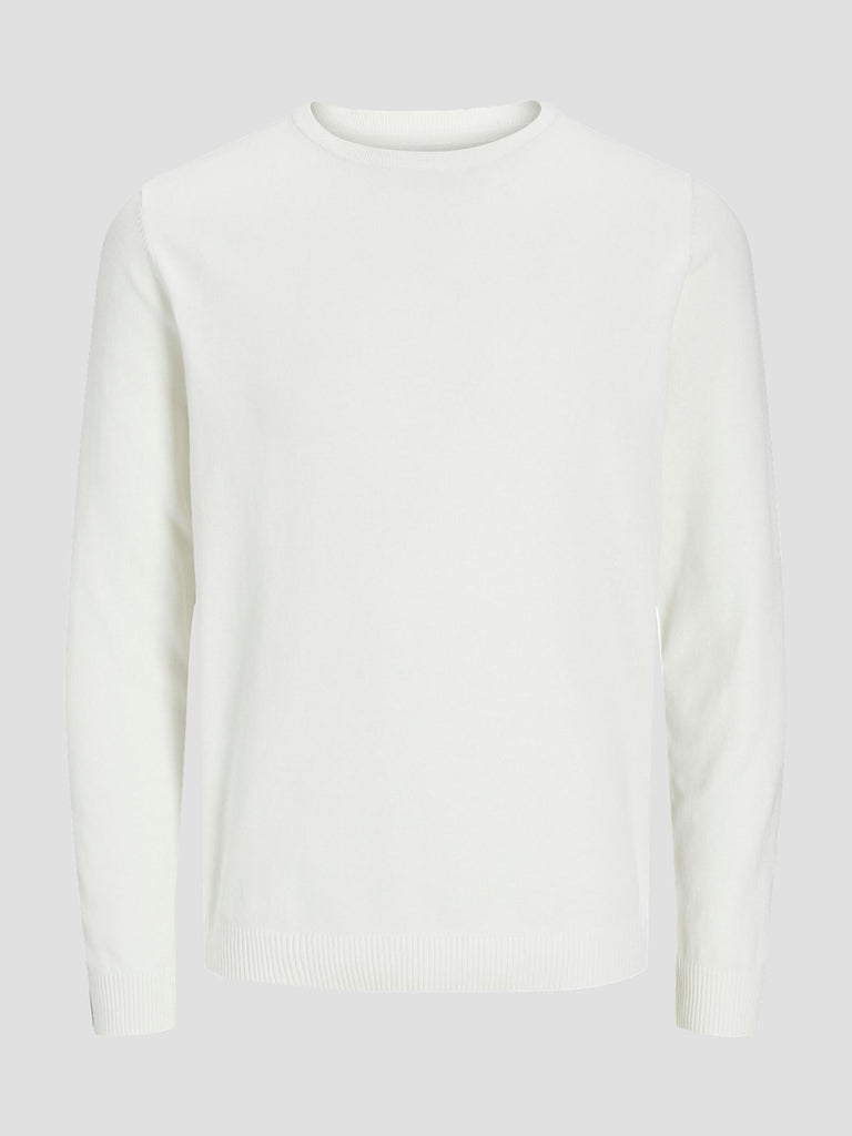 JJEBASIC KNIT CREW NECK NOOS 12137190 CLOUD DANCER JACK&JONES 
