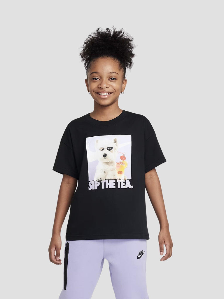 BIG KIDS GIRLS T-SHIRT HQ2337 010 NIKE 