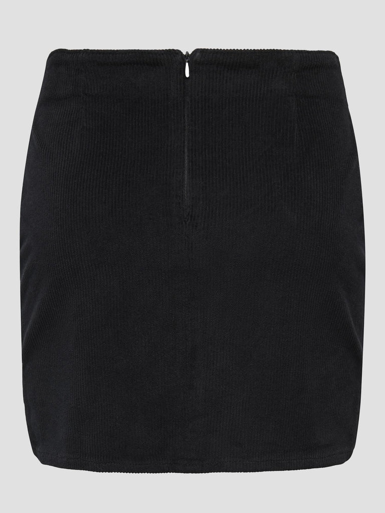 ONLLENI-GLOBAL SHORT CORD SLIT SKIRT PNT 15353633 BLACK ONLY 