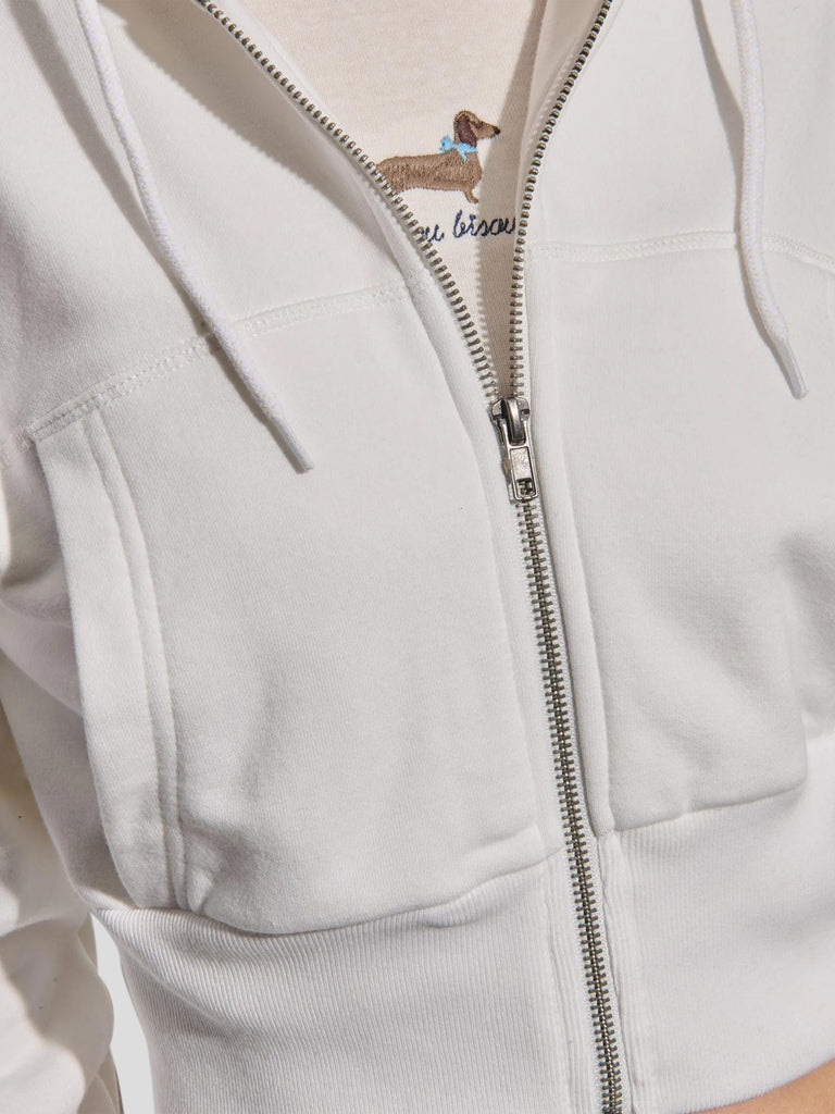 FELPA CON CAPPUCCIO CROP KOREA252 OFFWHITE SUITE BENEDICT 