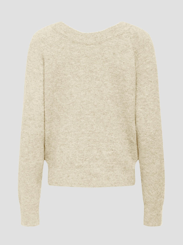 ONLRENE LIFE LS V-NECK REVERSIBEL CC KNT 15350613 BIRCH ONLY 