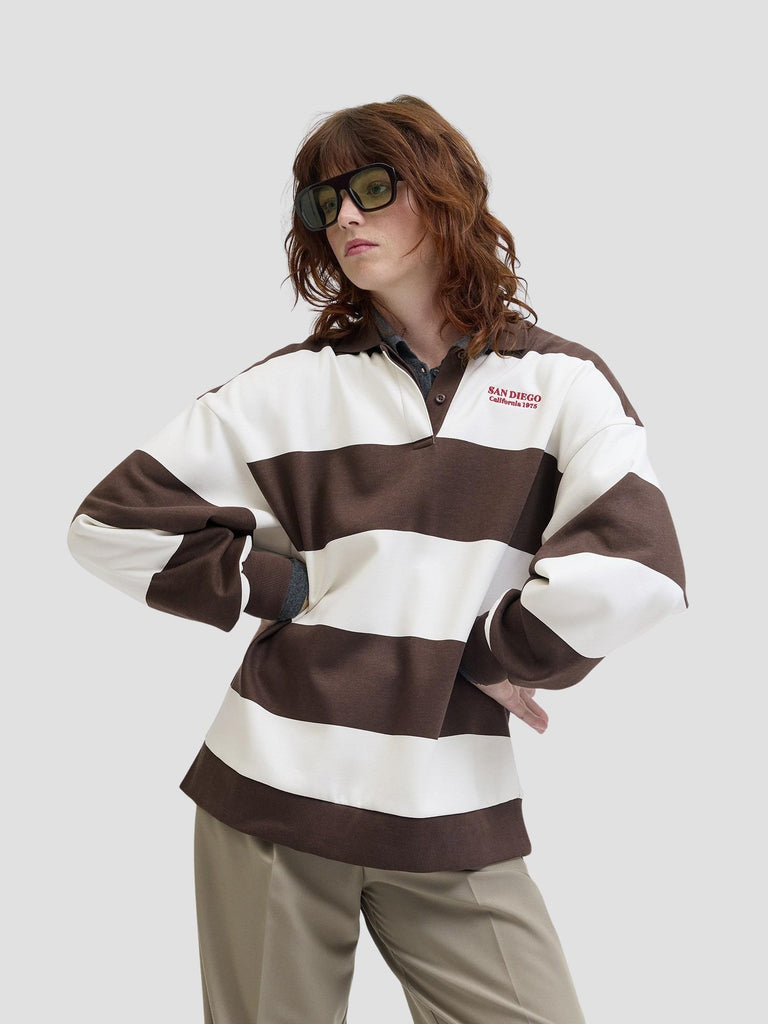 JXPALOMA LOOSE LS STRIPE POLO SWT 12286266 BRACKEN JJXX 