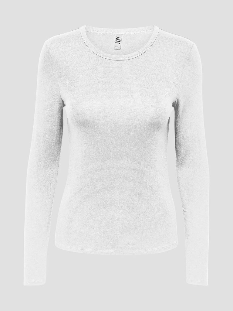 JDYMILA L/S O-NECK TOP JRS NOOS 15272092 WHITE JACQUELINE DE YONG 