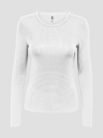 JDYMILA L/S O-NECK TOP JRS NOOS 15272092 WHITE JACQUELINE DE YONG 