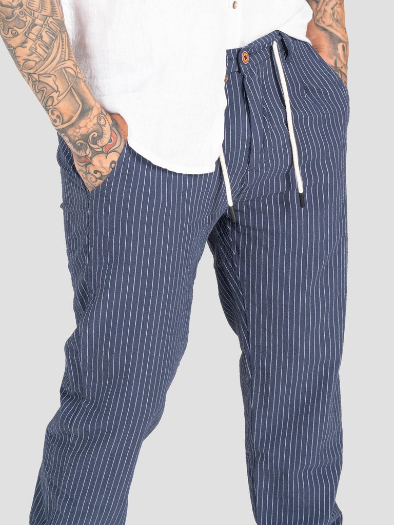 GESSATO GOFFRATO PT002080U NAVY WHITE GROOVE 