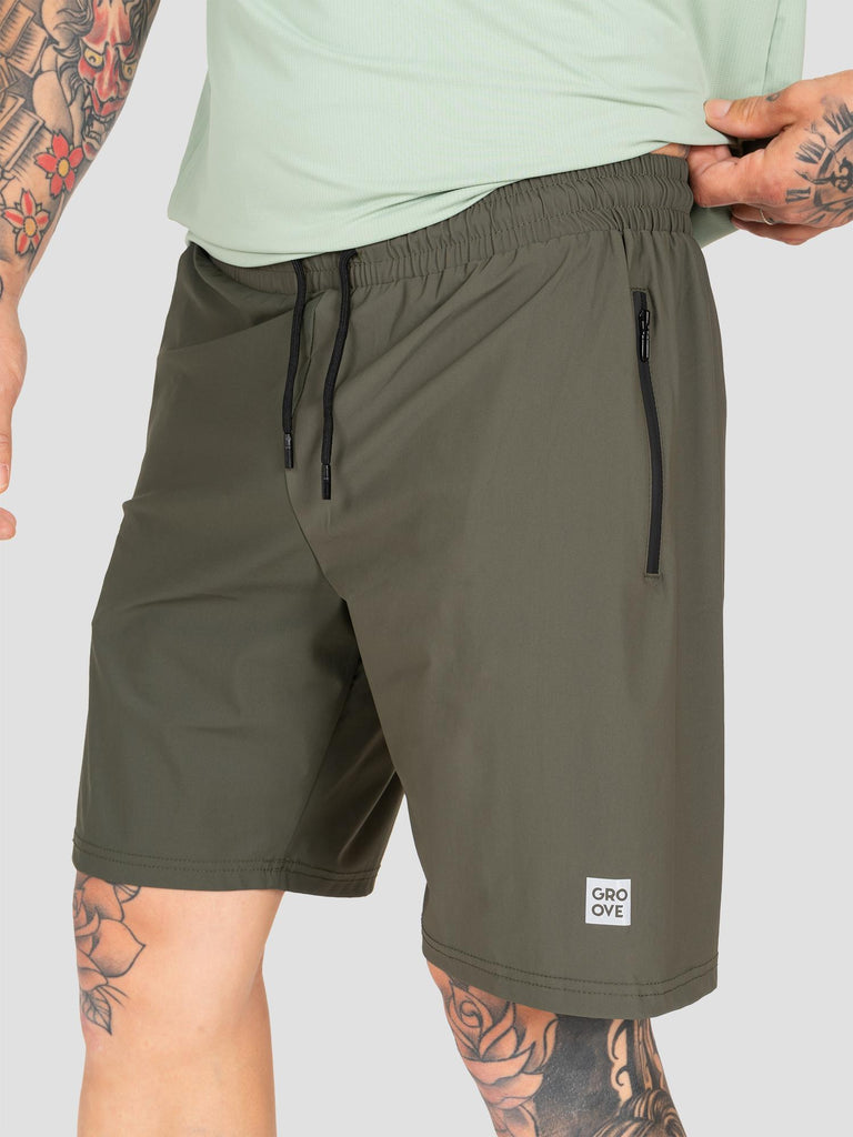 SPORT SHORT QUICKDRY TECHSHORT001 GREEN GROOVE 