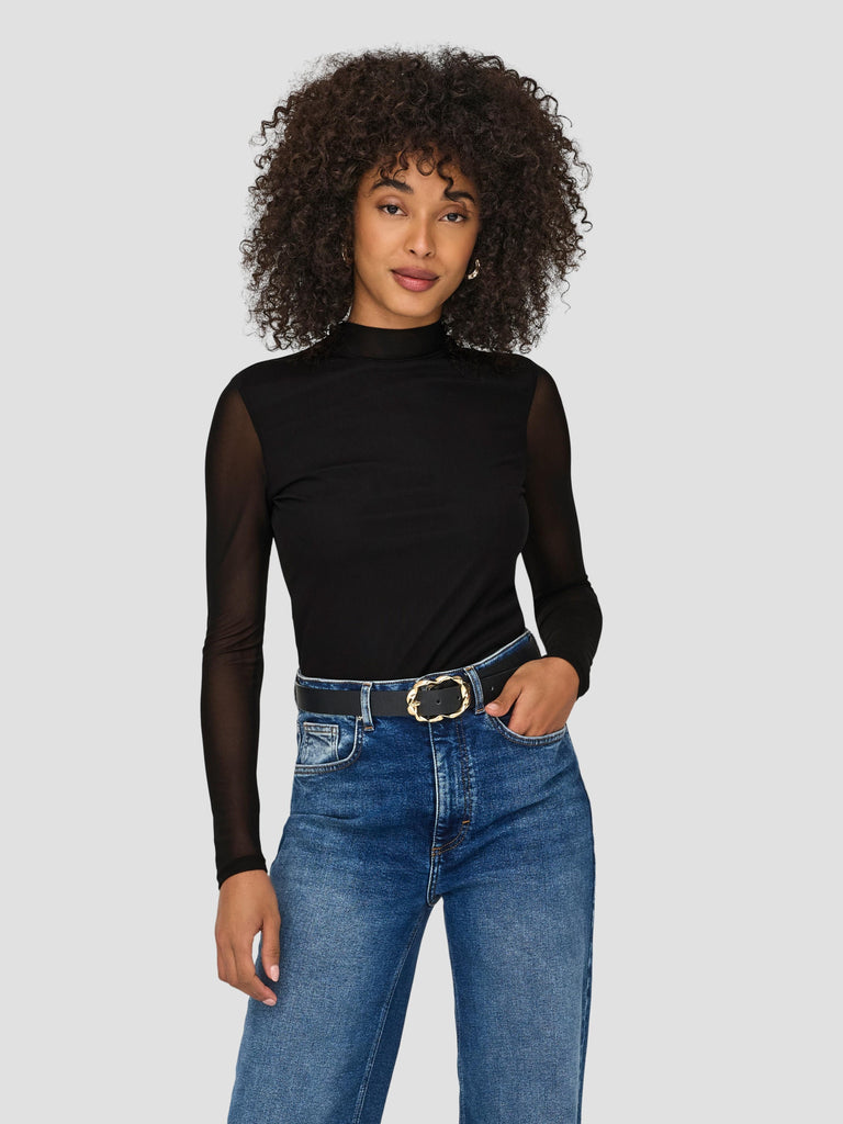 ONLERICA LIFE MESH L/S TOP JRS NOOS 15141298 BLACK ONLY 
