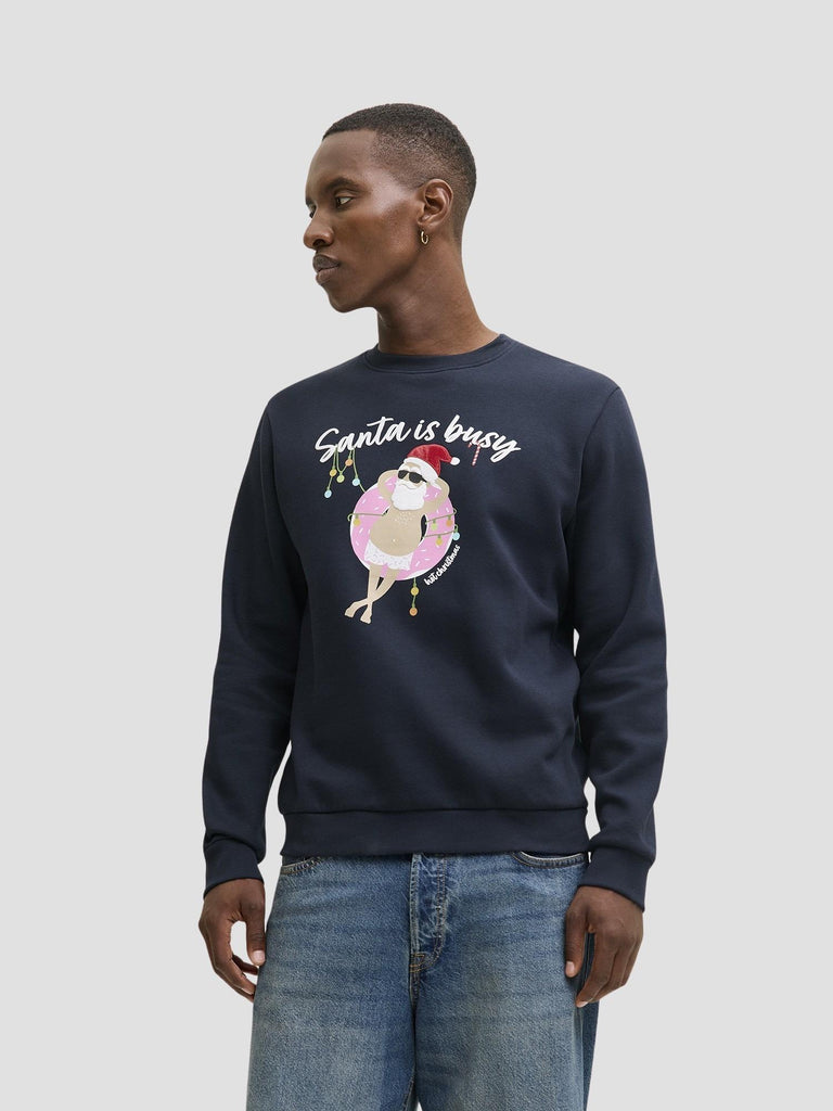 JJCHRISTMAS SWEAT CREW NECK XMAS 12279225 SKY CAPTAIN JACK&JONES 