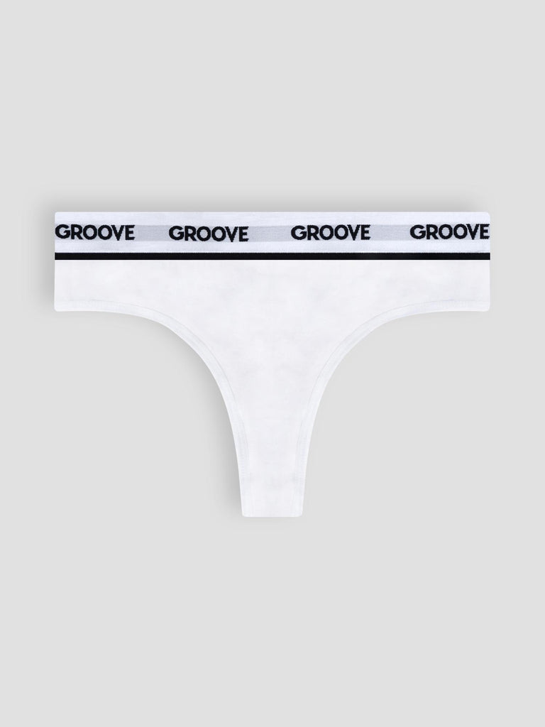BASIC THONG UND005W WHITE GROOVE 