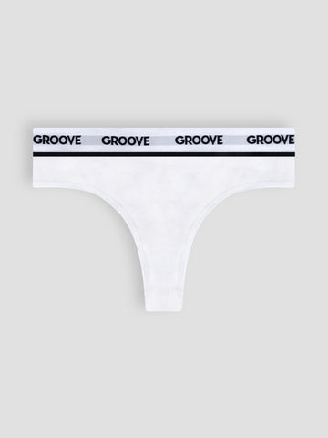 BASIC THONG UND005W WHITE GROOVE 