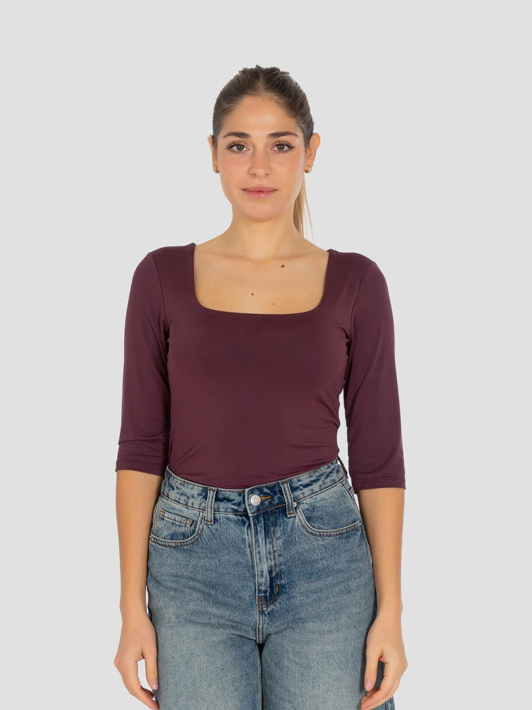 MODAL COLLO AMPIO MANICA 3/4 N1853 VIOLA GROOVE 