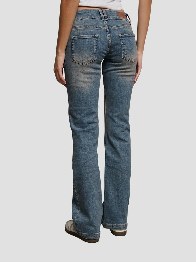 JEANS A ZAMPA CON DOPPIO BOTTONE JEORGINA252 MEDIUM SANDLE SUITE BENEDICT 