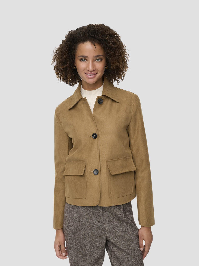 JDYNANNA FAUX SUEDE JACKET OTW HAB 15358235 TOASTED COCONUT JACQUELINE DE YONG 