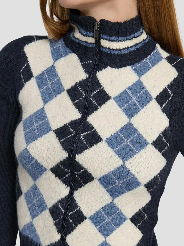 CARDIGAN A ROMBI PERTY DK NAVY SUITE BENEDICT 